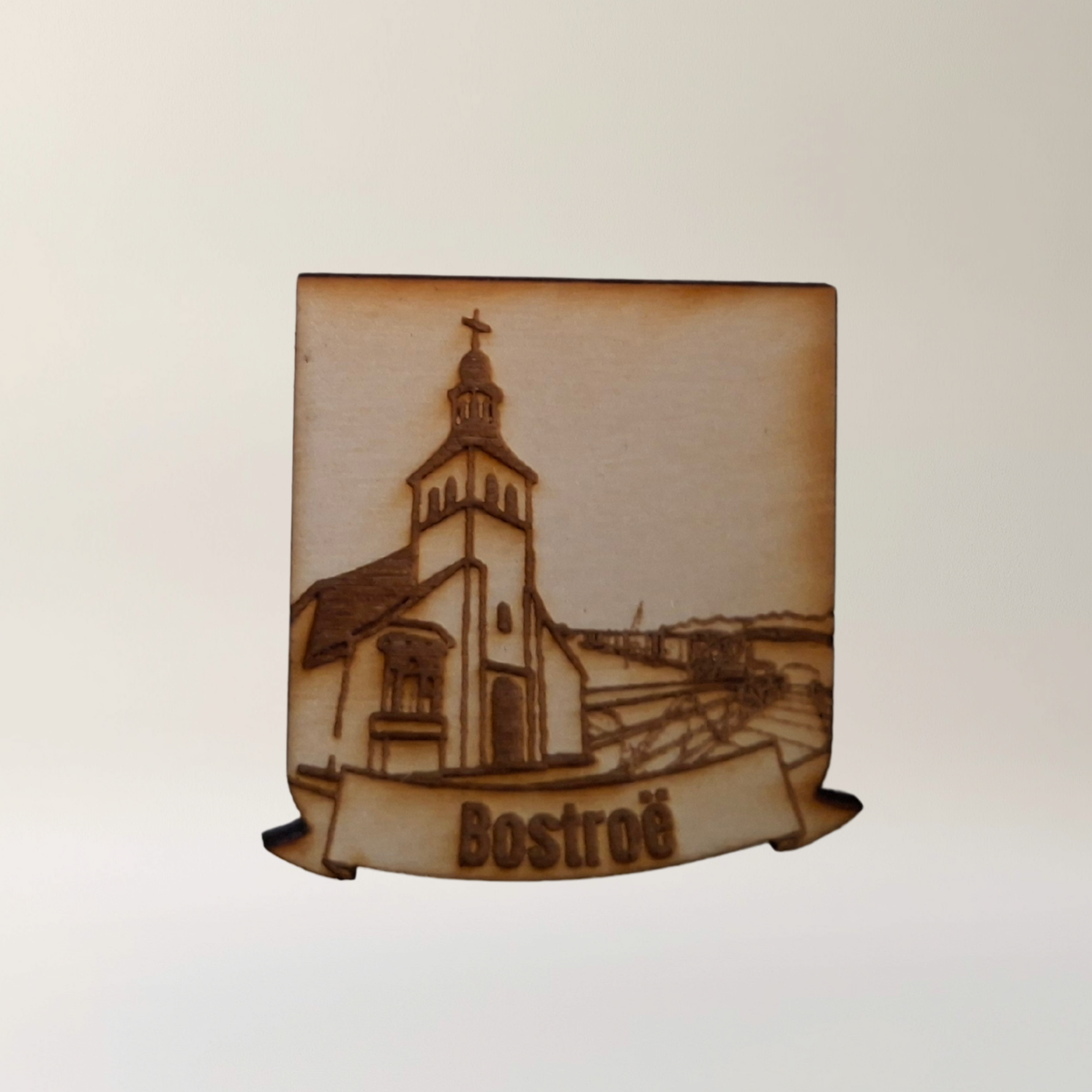 Magneet Bostroë kerk en schelde (Baasrode)