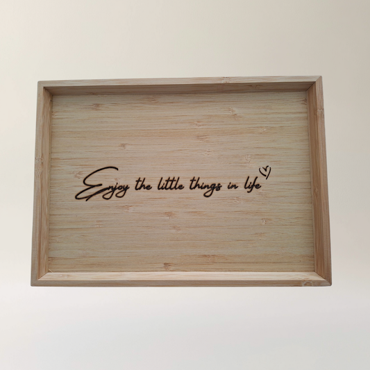 Plateau - dienblad "Enjoy the little things in life"